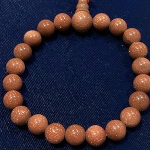 BEAUTIFUL GOLDSTONE BEAD BRACELET - UNISEX.